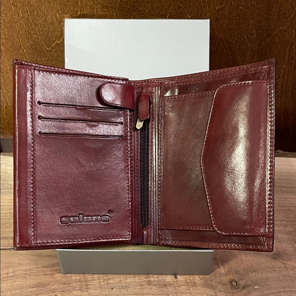 Selena Burgundy Leather Wallet